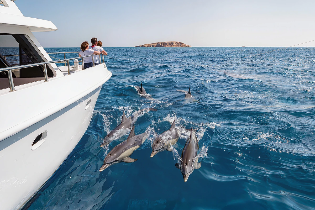 Hurghada Three Islands, Dolphins & Snorkelling Yacht Trip with Lunch