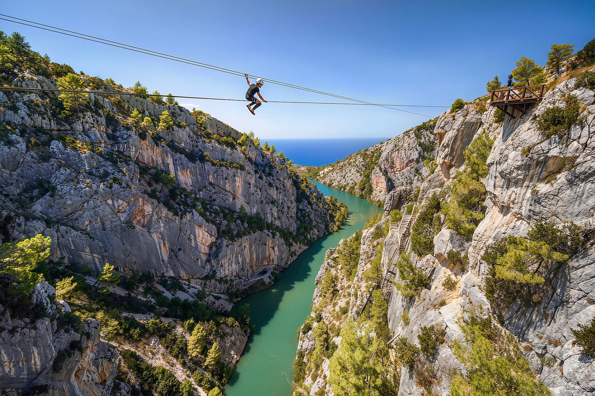 Cetina Canyon Zipline Adventure with Optional Transport Split