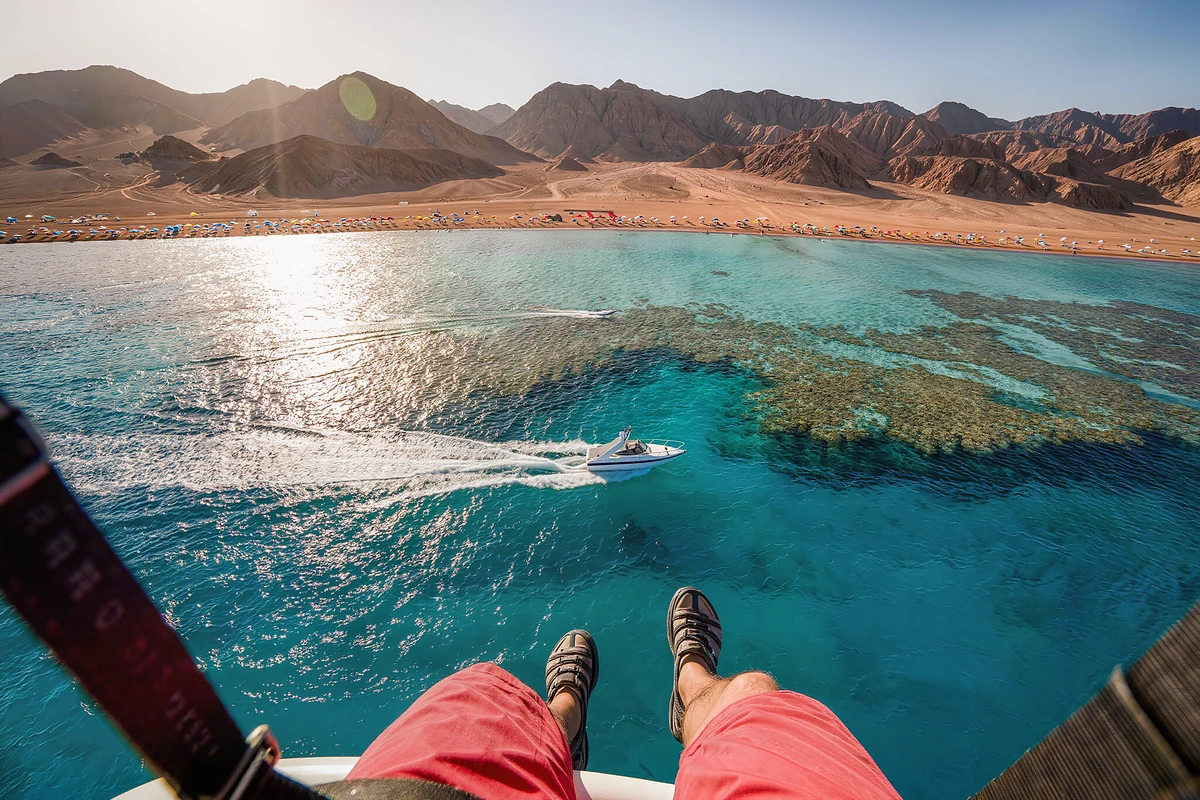 Parasailing Flight over the Red Sea Coast Sharm El Sheikh