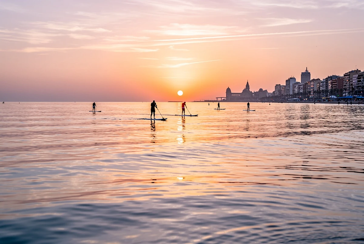 Sunrise Stand-Up Paddleboarding Class at Barceloneta Beach