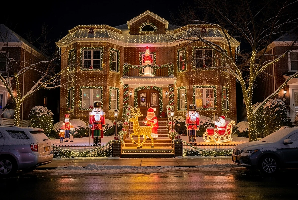 Dyker Heights Christmas Lights Guided Tour from Manhattan