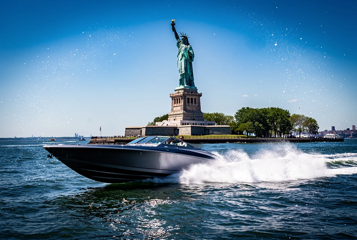 High-Speed Speedboat Thrill Ride to the Statue of Liberty New York