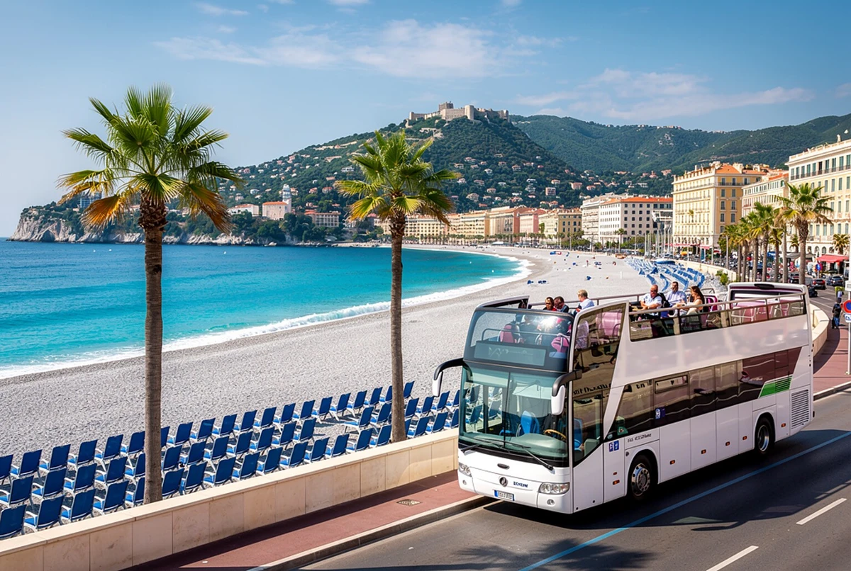 Hop-On Hop-Off Bus Tour Nice & Villefranche 1 or 2-Day Pass