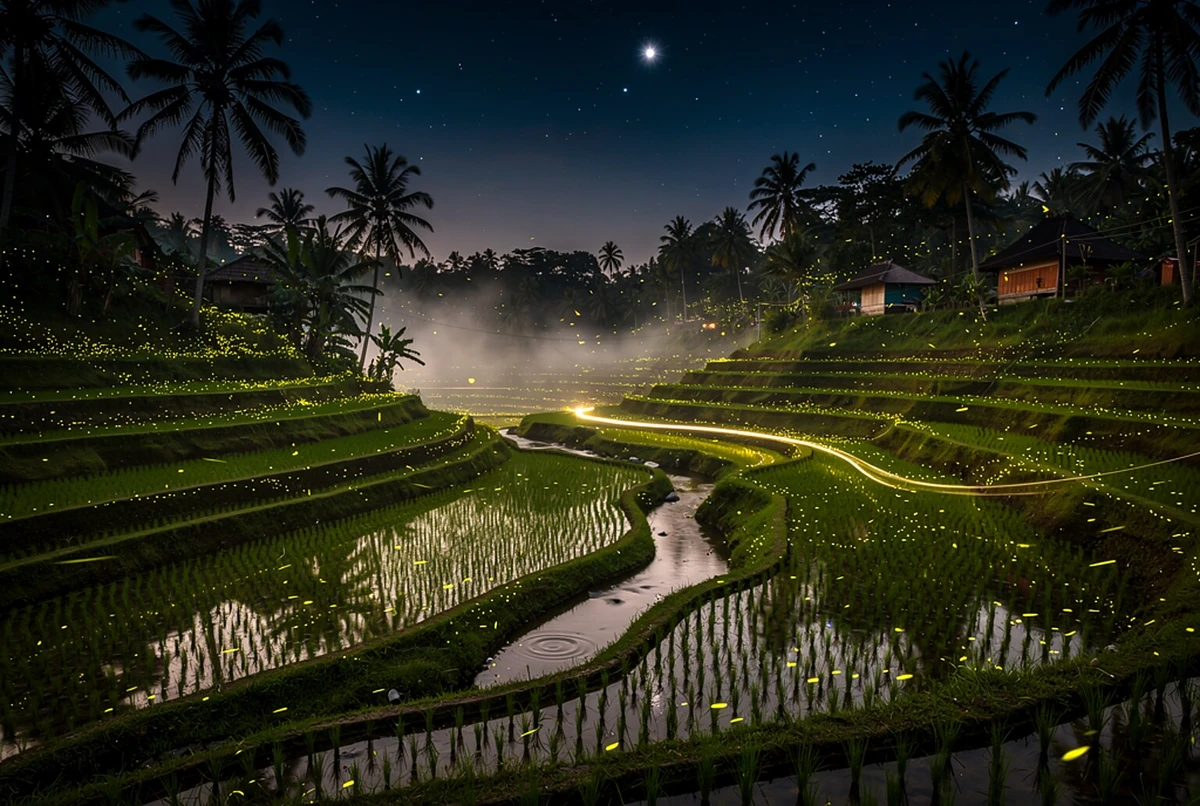 Taro Village Evening Firefly & Rice Field Tour from Ubud