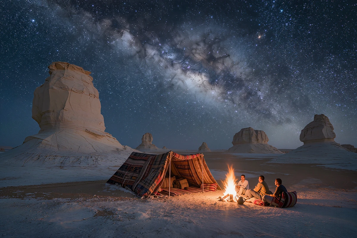 Bahariya Oasis, Black & White Desert 2-Day Camping Tour from Cairo