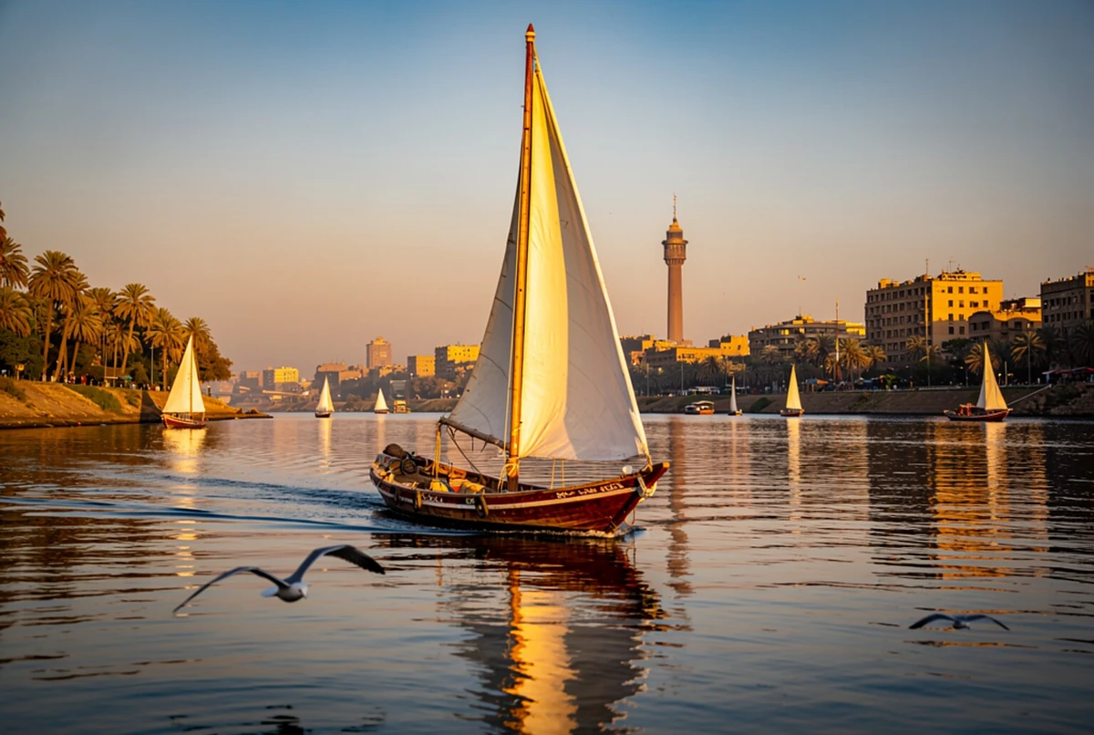 Nile Felucca Sailing Ride with Hotel Transfers Cairo