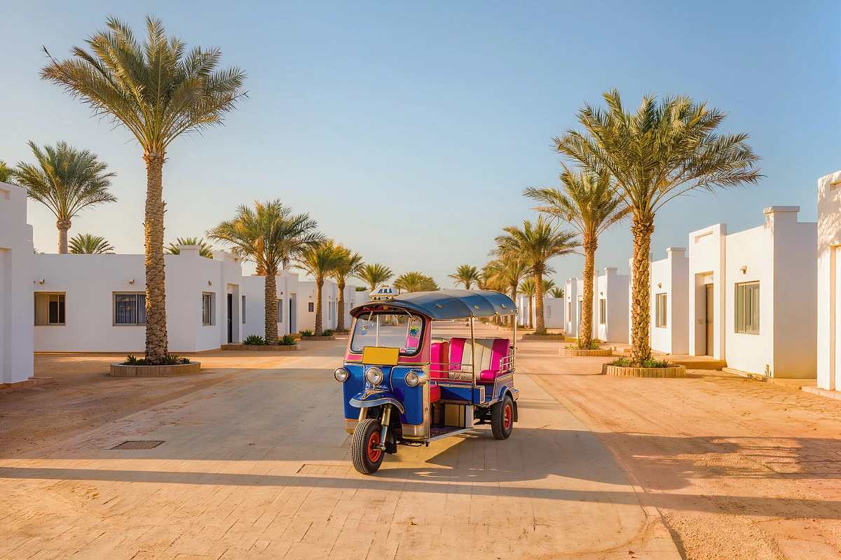 Private El Gouna Lagoons Boat and Tuk-Tuk City Tour