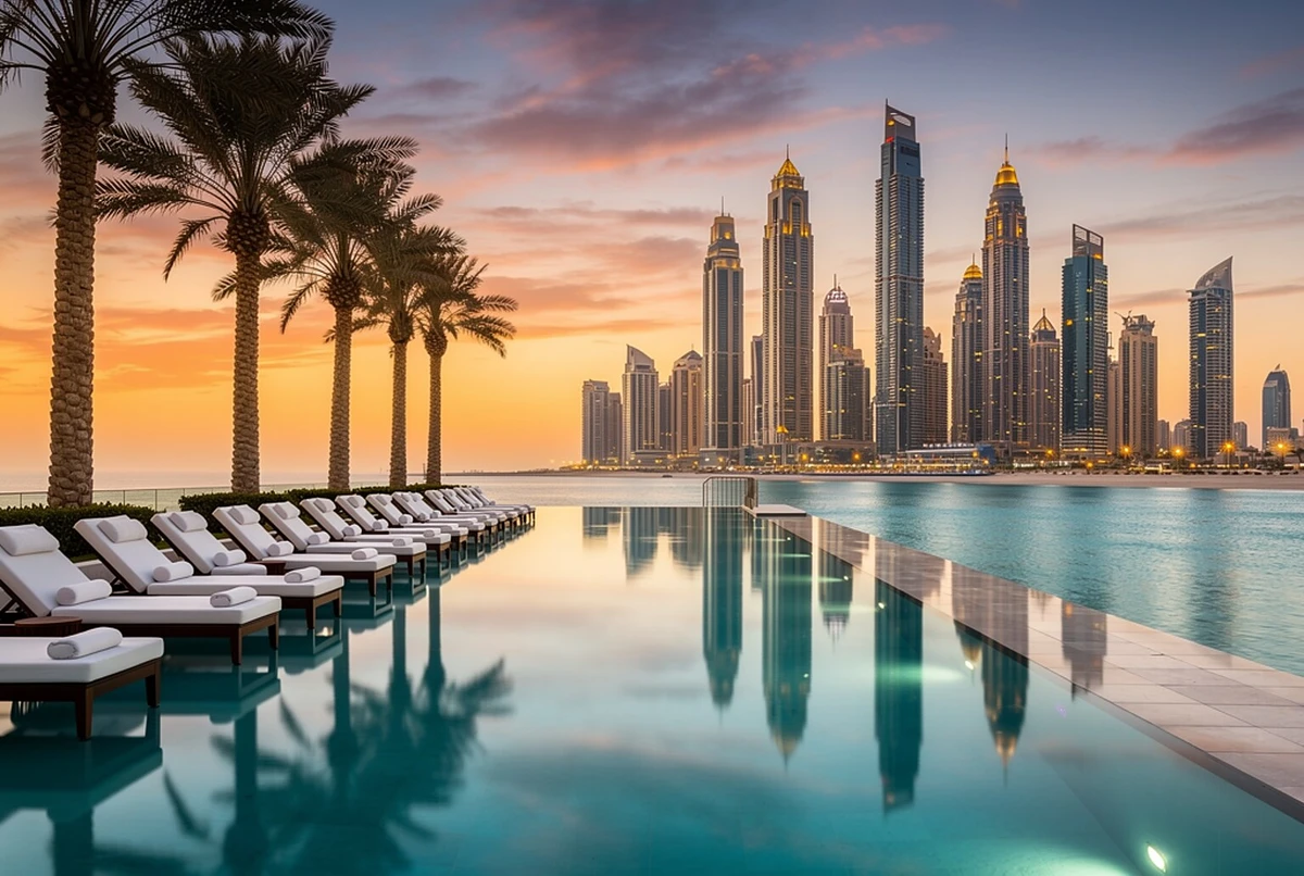مطار دبي إلى فايف النخلة