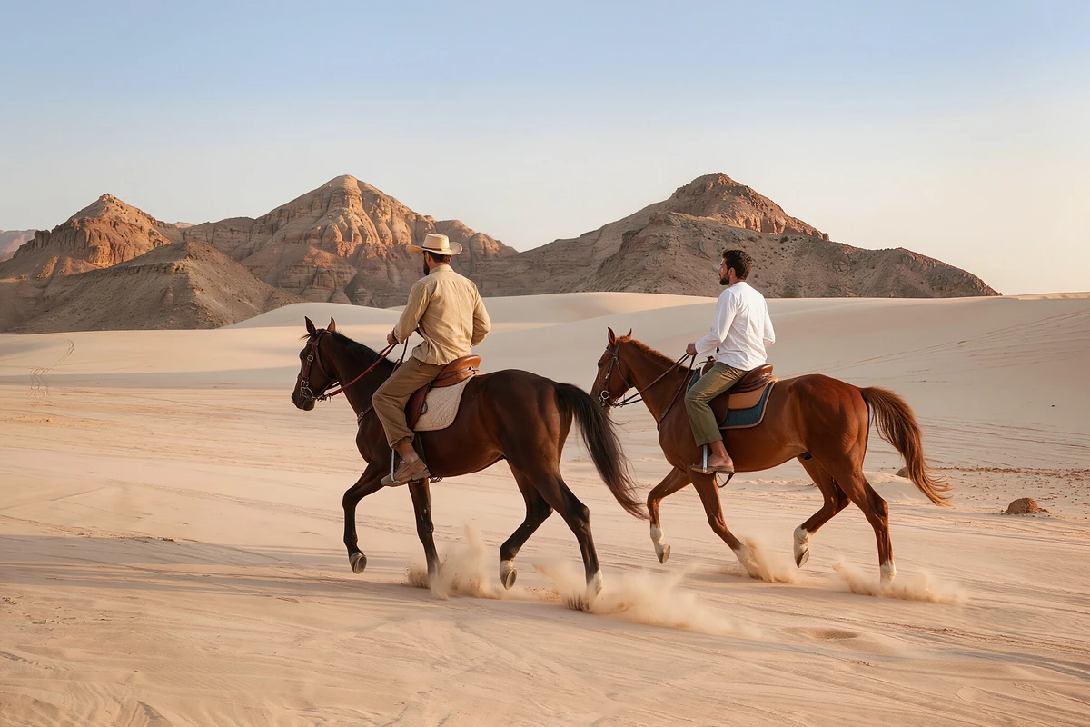 Desert and Sea Horse Ride with Swimming Option Sahl Hasheesh