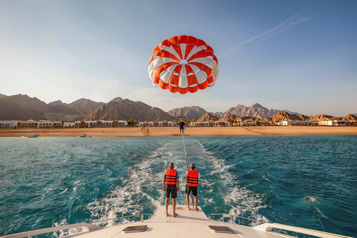 Parasailing Flight over the Red Sea Coast Sharm El Sheikh