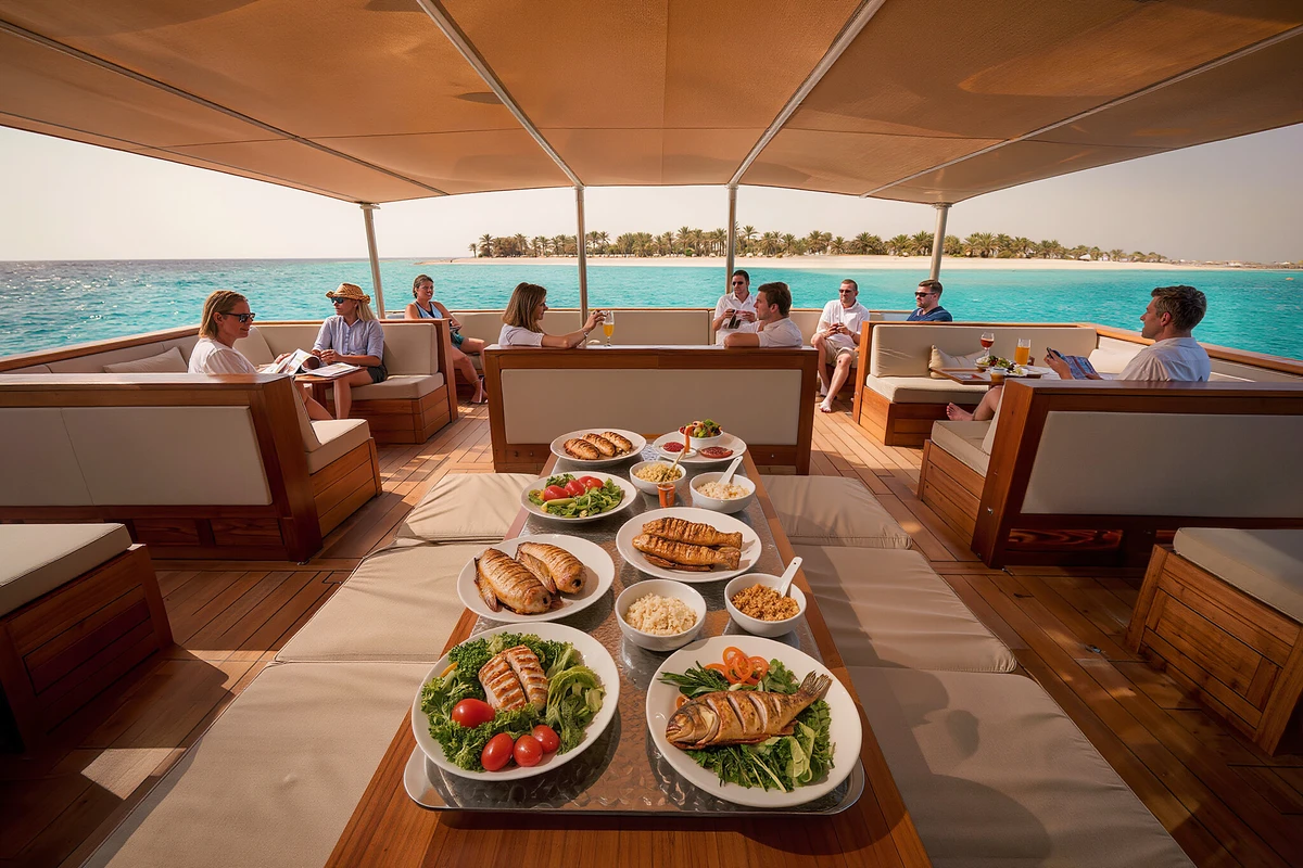 Orange Bay Snorkelling Cruise with Try Dive and Massage Makadi Bay