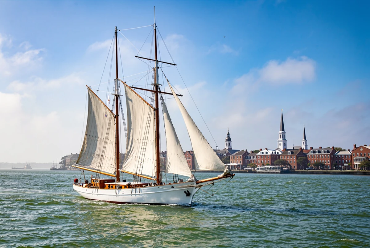 Charleston Harbor Schooner Sailing and Dolphin Watch