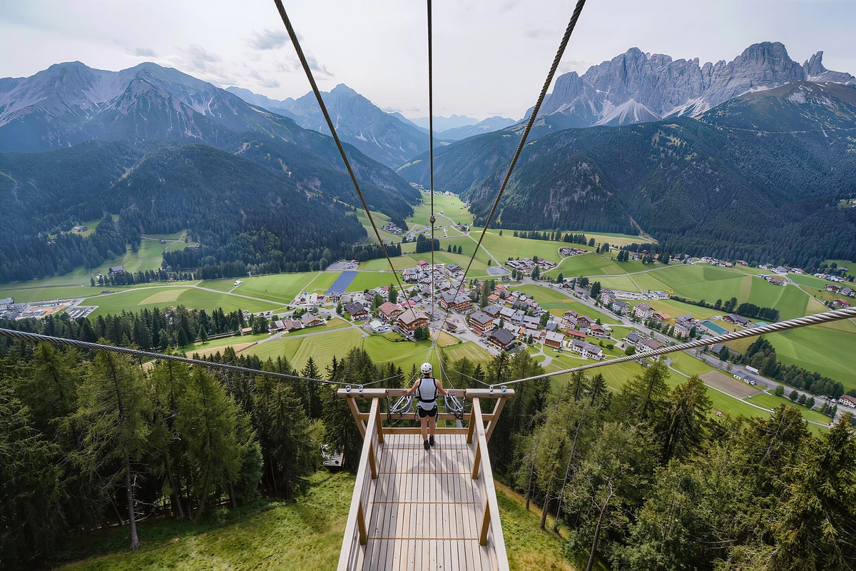 San Vigilio di Marebbe Zipline over the Dolomites