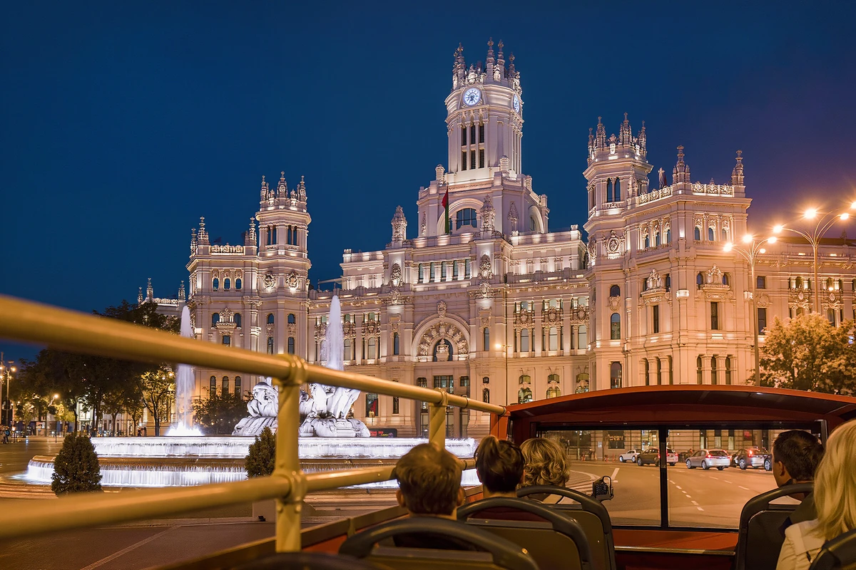 Madrid by Night Panoramic Open-Top Bus Tour with Audio Guide