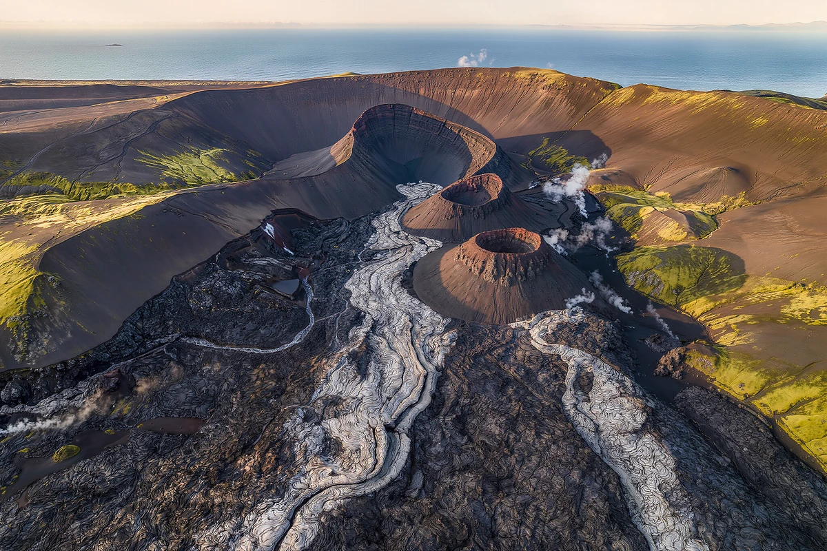 Reykjanes New Volcanic Area Helicopter Flight from Reykjavik
