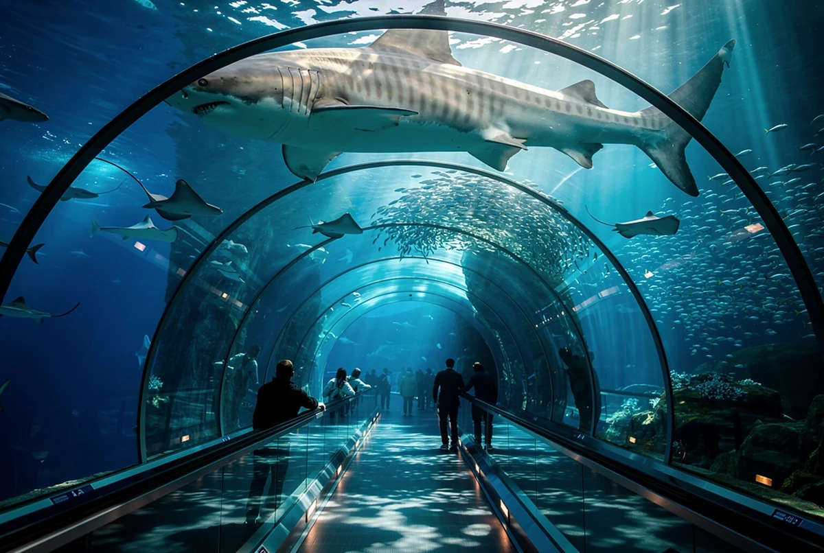 Barcelona Aquarium Entry Tickets with Underwater Shark Tunnel