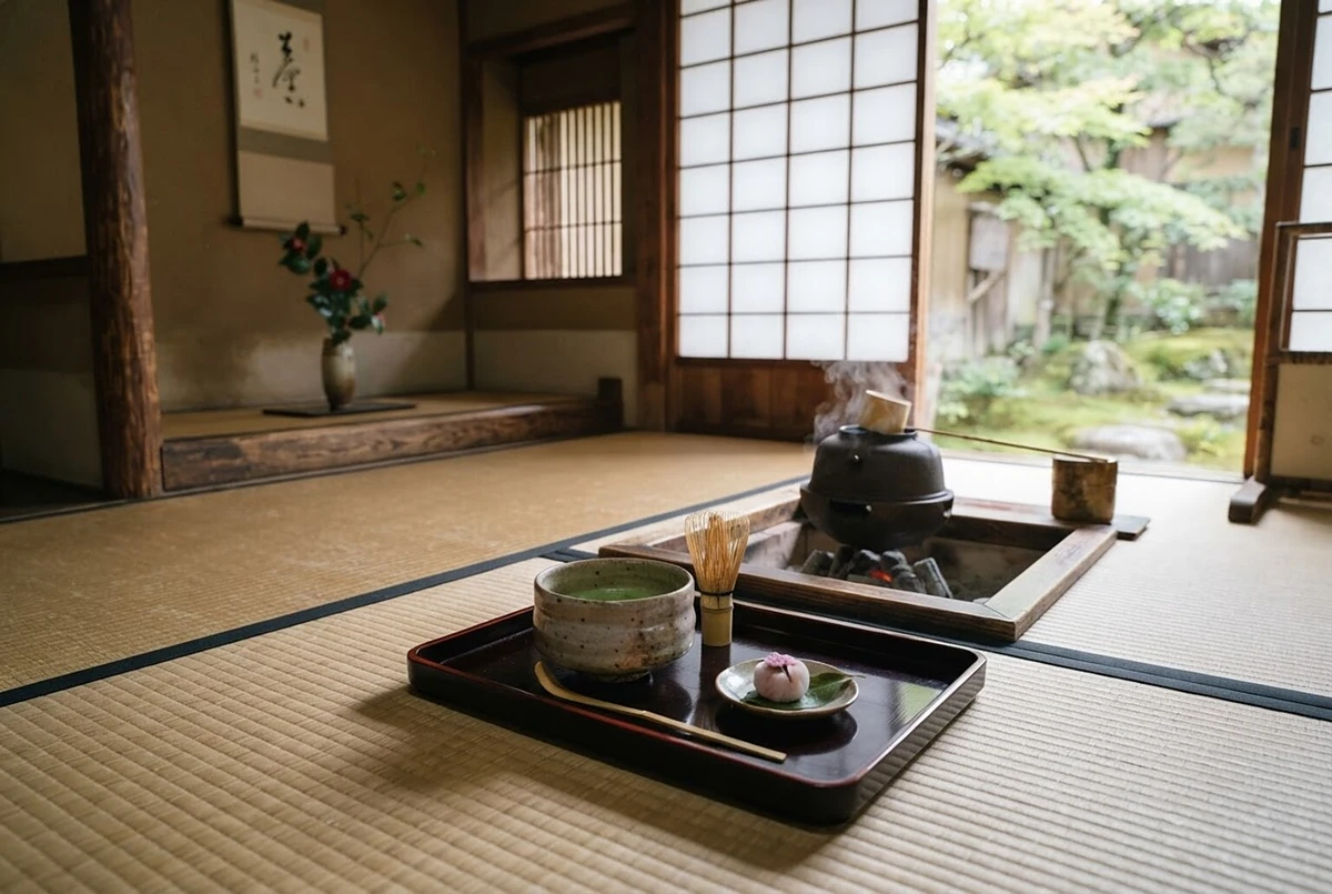 Tea Ceremony in a Garden Tea House near Kiyomizu-dera Kyoto