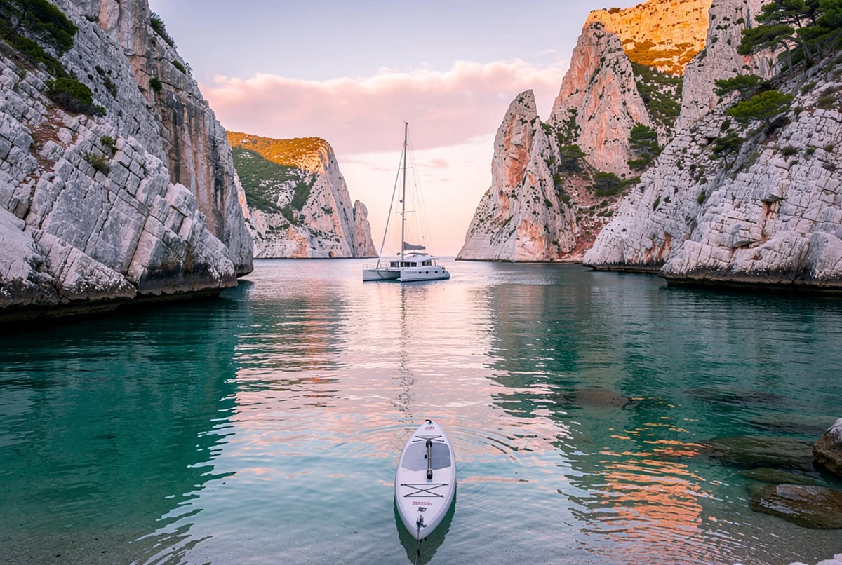 Calanques Catamaran Cruise with Paddleboarding Marseille