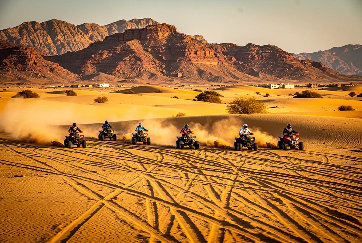 Hurghada Desert Quad Bike Safari with Camel Ride & Optional BBQ