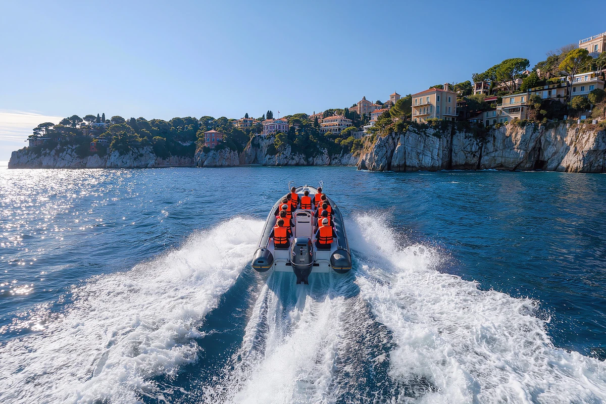 Mala Cave & Villefranche RIB Boat Tour with Snorkelling Stop Nice