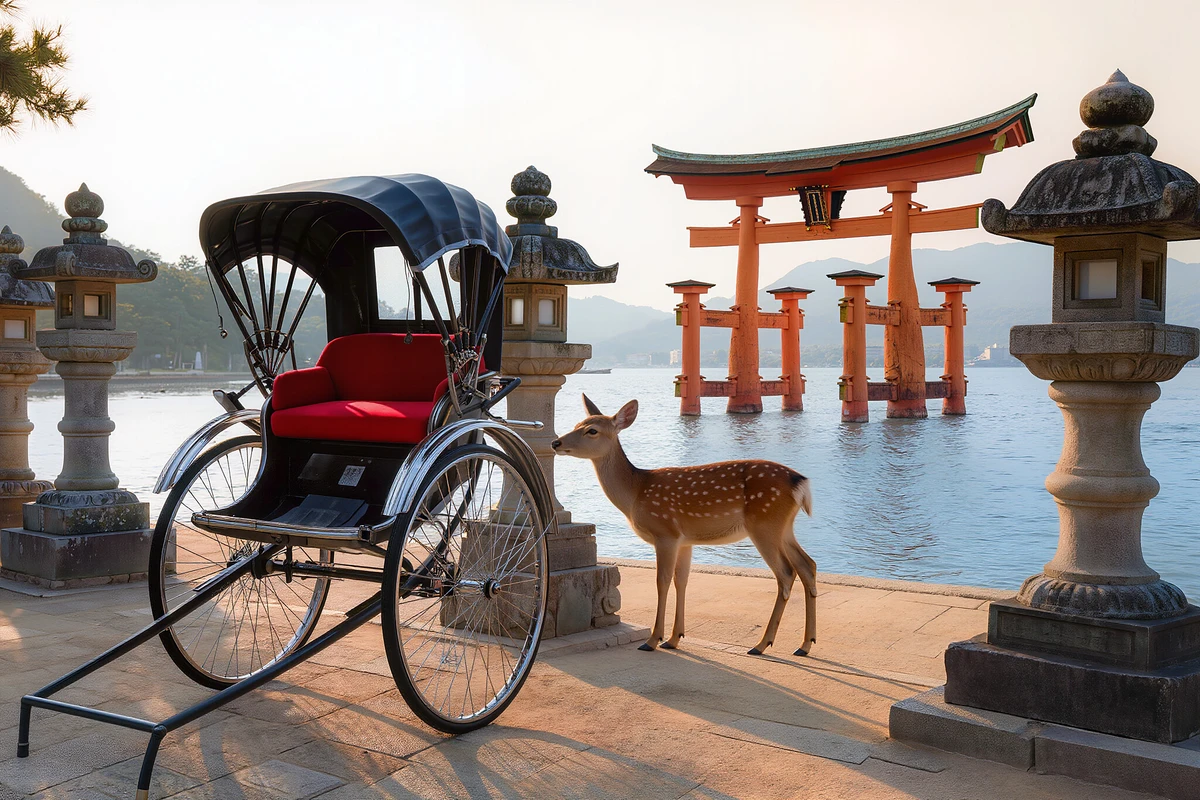 Private Miyajima Rickshaw Tour to Itsukushima Shrine