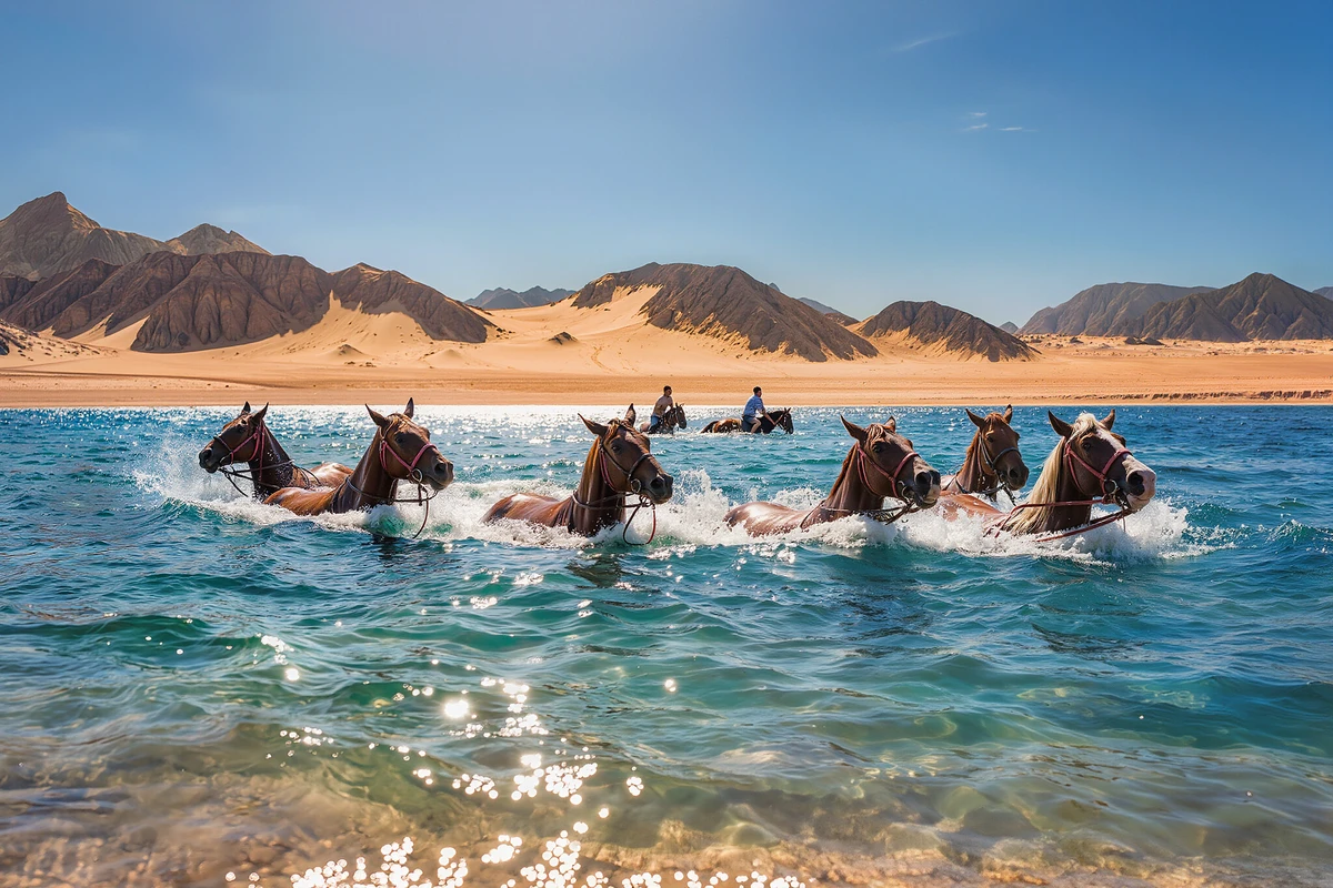 Red Sea Beach & Desert Horse Riding Tour Hurghada