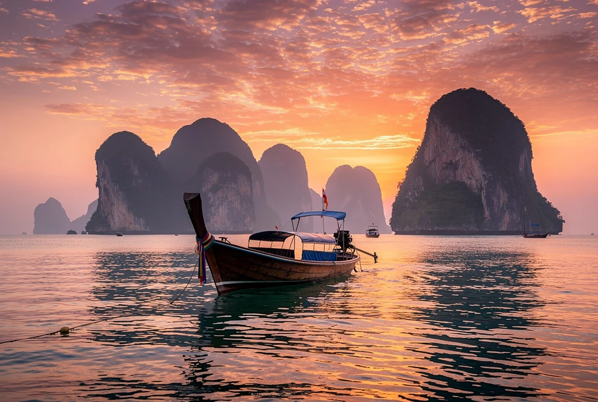 7 Islands Sunset Tour by Longtail Boat with Dinner Krabi