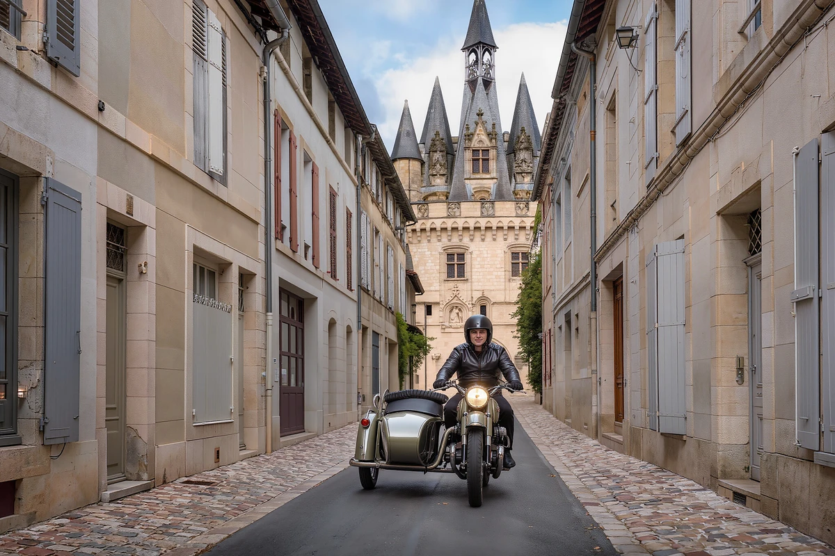 Private Vintage Sidecar Sightseeing Ride in Bordeaux