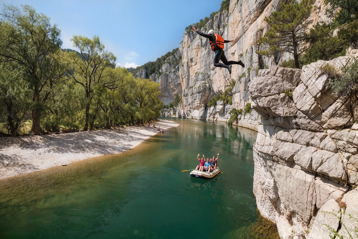 Cetina River Rafting with Caving and Cliff Jumping Split