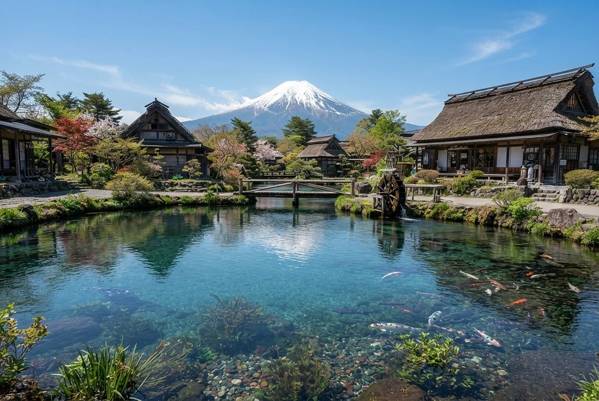 Mount Fuji, Lake Kawaguchi, Oishi Park & Oshino Hakkai Day Tour from Tokyo