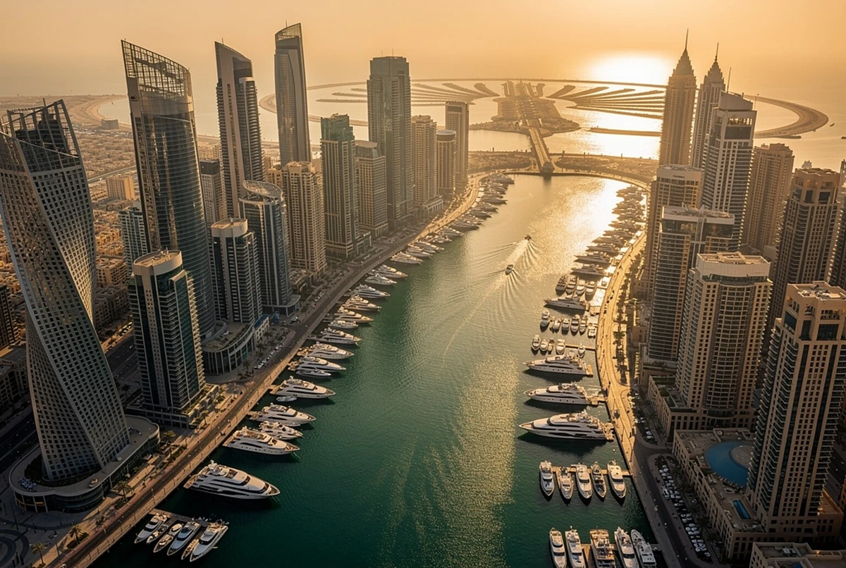 مطار الشارقة إلى دبي مارينا