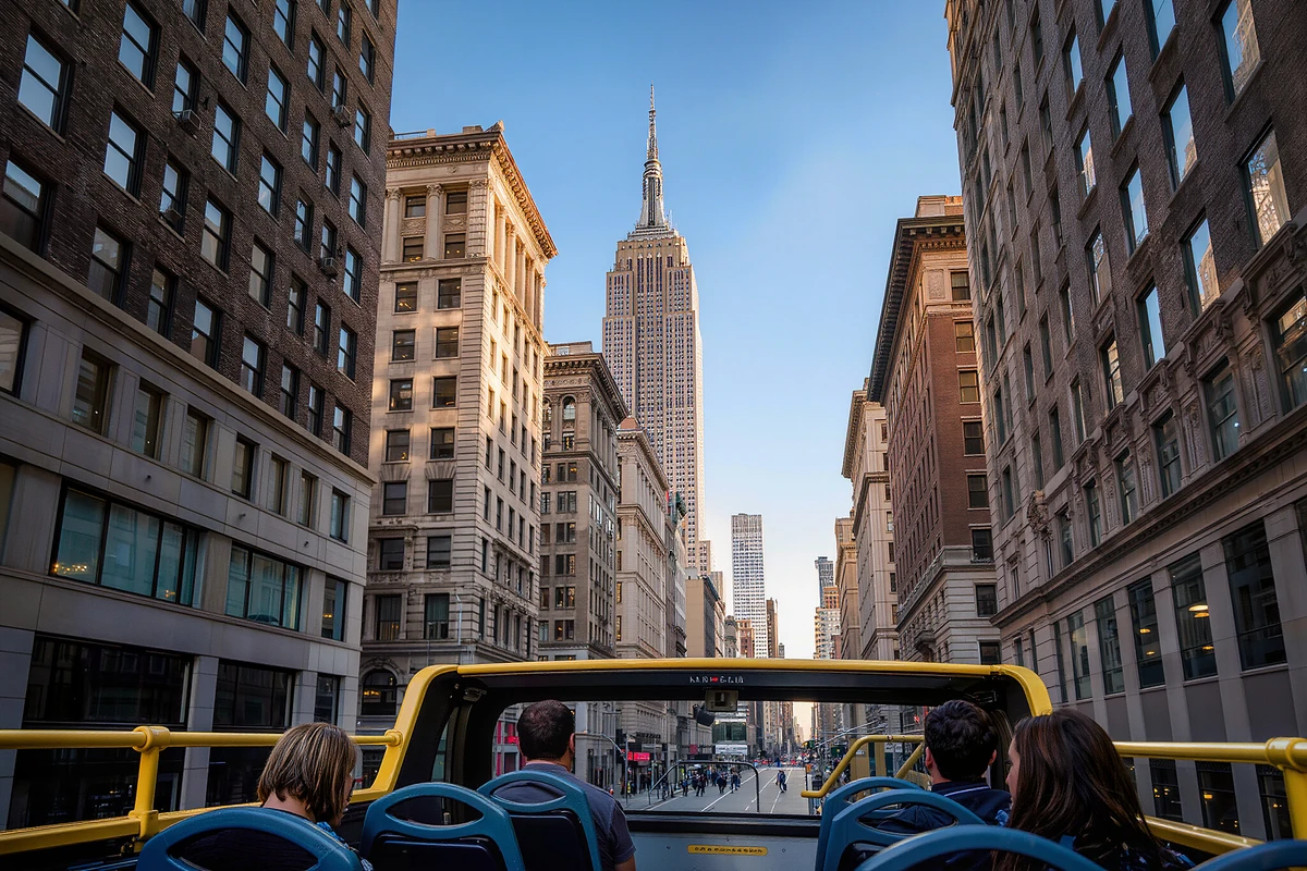 Hop-On Hop-Off Open-Top Bus Tour with Night Tour Option New York