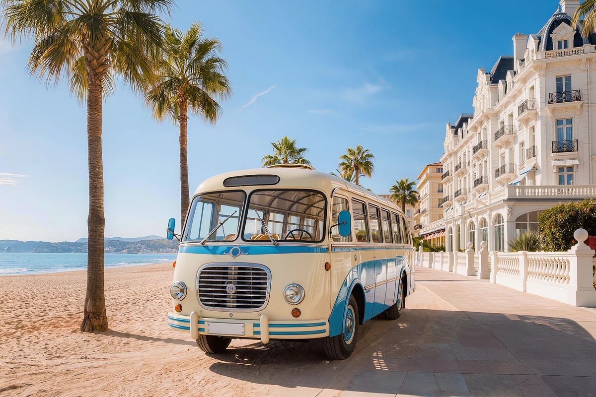 Vintage Bus City Tour of Cannes