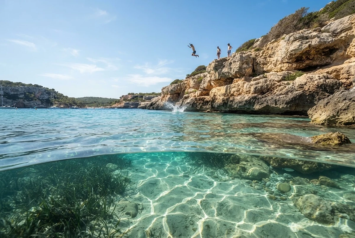 Alcudia Kayak Sea Cave Cliff Jumping and Snorkelling Tour Mallorca