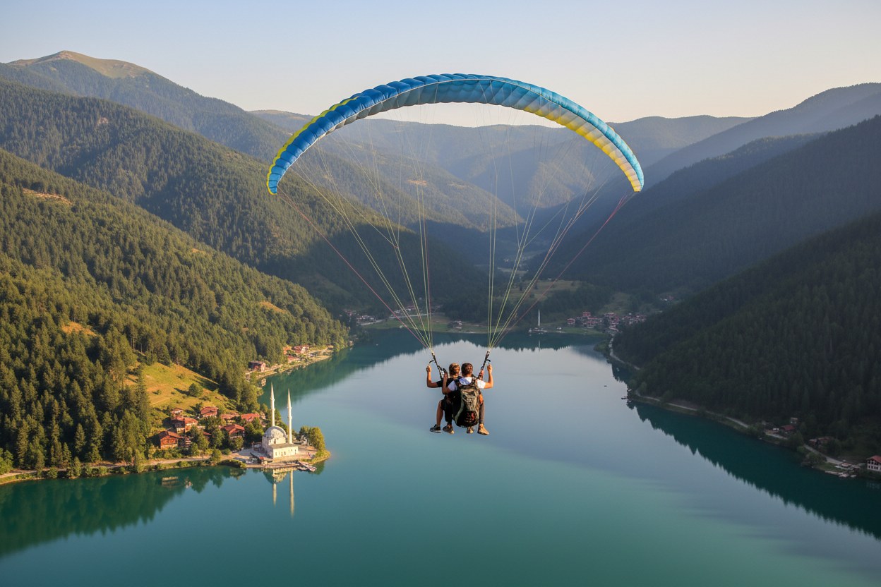 Tandem Paragliding In Uzungol Trabzon